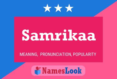 Samrikaa பெயர் போஸ்டர்