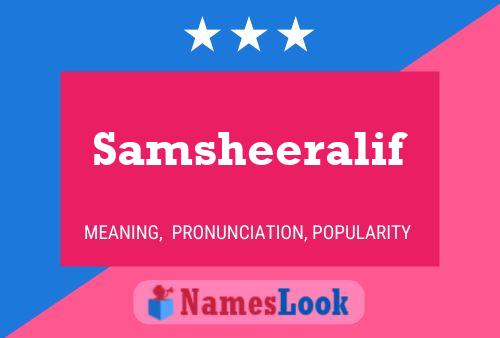 Samsheeralif பெயர் போஸ்டர்