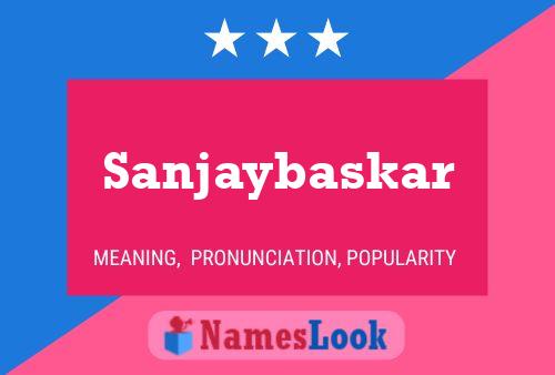 Sanjaybaskar பெயர் போஸ்டர்