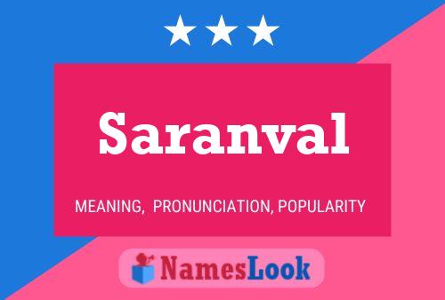 Saranval பெயர் போஸ்டர்