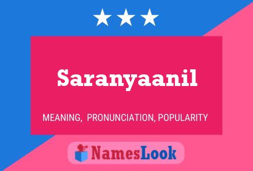 Saranyaanil பெயர் போஸ்டர்