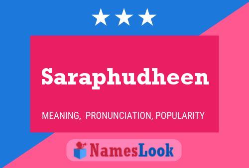 Saraphudheen பெயர் போஸ்டர்