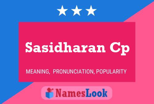 Sasidharan Cp பெயர் போஸ்டர்