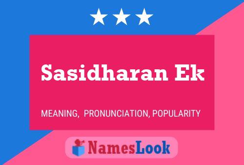 Sasidharan Ek பெயர் போஸ்டர்