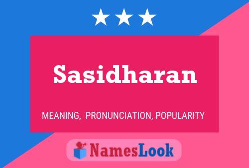 Sasidharan பெயர் போஸ்டர்