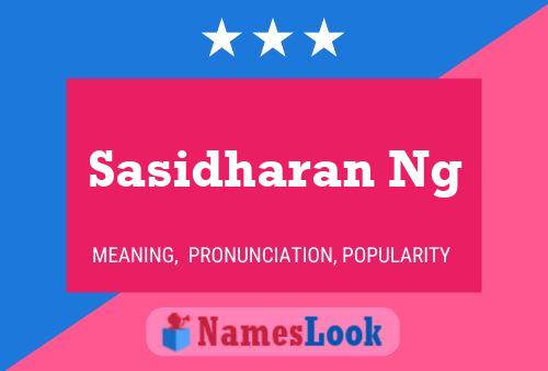 Sasidharan Ng பெயர் போஸ்டர்