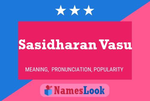 Sasidharan Vasu பெயர் போஸ்டர்