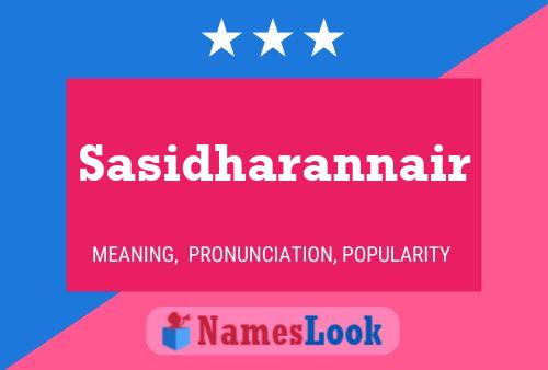 Sasidharannair பெயர் போஸ்டர்