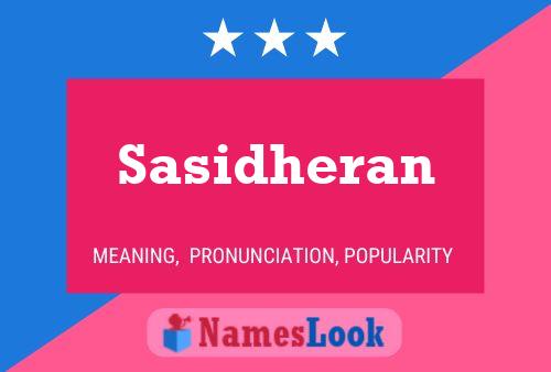 Sasidheran பெயர் போஸ்டர்