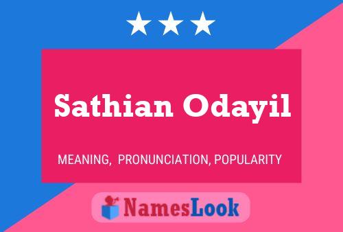 Sathian Odayil பெயர் போஸ்டர்