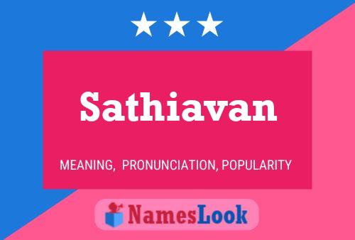 Sathiavan பெயர் போஸ்டர்