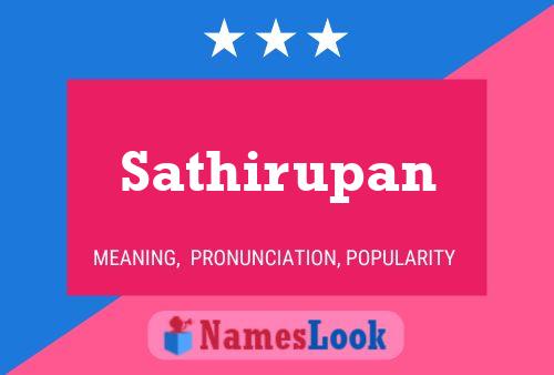 Sathirupan பெயர் போஸ்டர்