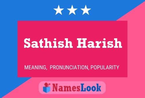 Sathish Harish பெயர் போஸ்டர்