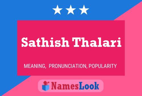 Sathish Thalari பெயர் போஸ்டர்