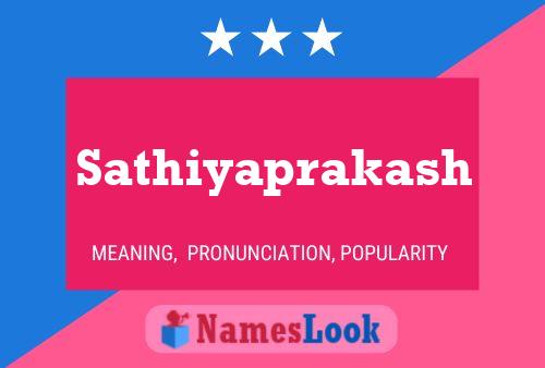 Sathiyaprakash பெயர் போஸ்டர்