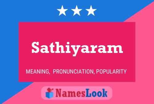 Sathiyaram பெயர் போஸ்டர்