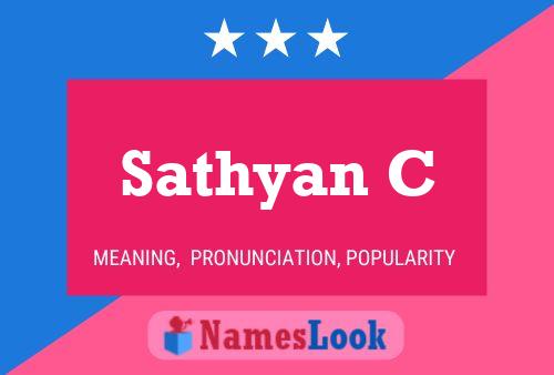 Sathyan C பெயர் போஸ்டர்