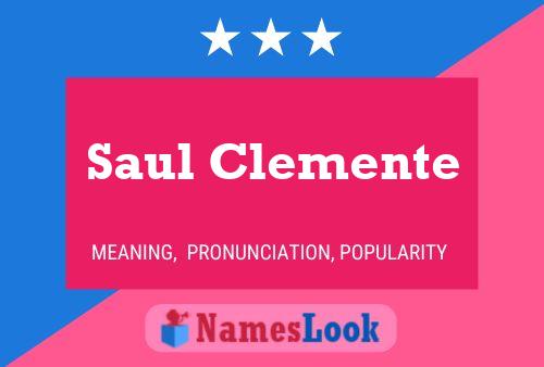 Saul Clemente பெயர் போஸ்டர்