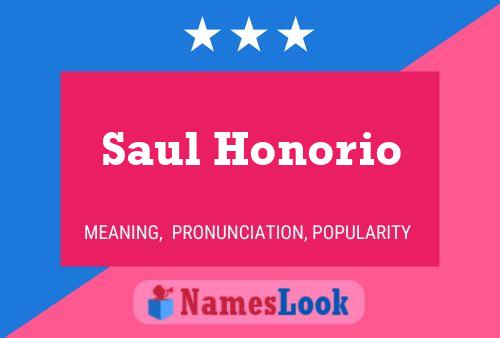 Saul Honorio பெயர் போஸ்டர்