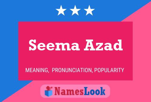 Seema Azad பெயர் போஸ்டர்