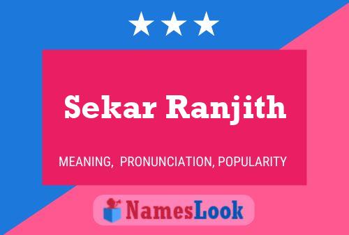 Sekar Ranjith பெயர் போஸ்டர்