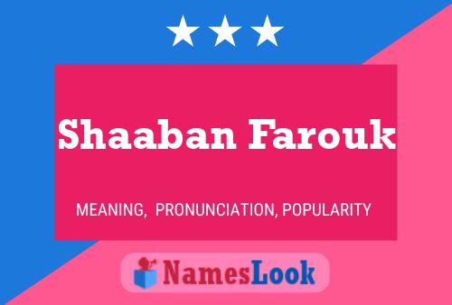 Shaaban Farouk பெயர் போஸ்டர்