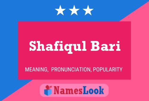 Shafiqul Bari பெயர் போஸ்டர்