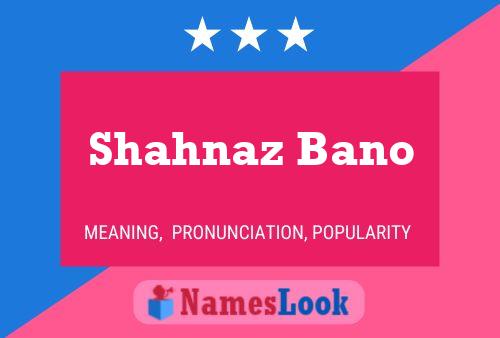 Shahnaz Bano பெயர் போஸ்டர்