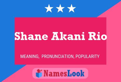 Shane Akani Rio பெயர் போஸ்டர்