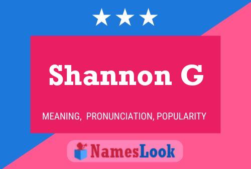 Shannon G பெயர் போஸ்டர்