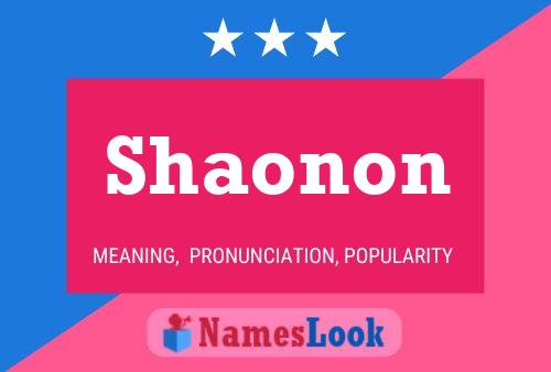 Shaonon பெயர் போஸ்டர்