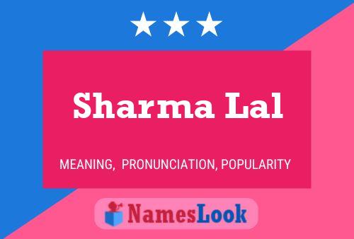 Sharma Lal பெயர் போஸ்டர்