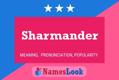 Sharmander பெயர் போஸ்டர்