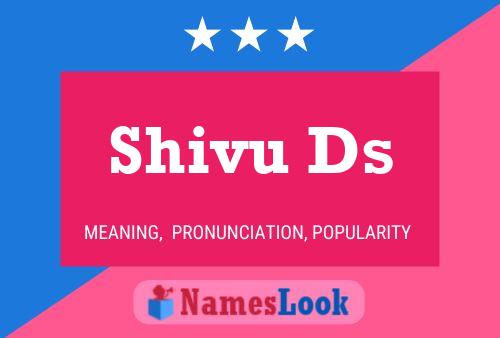 Shivu Ds பெயர் போஸ்டர்