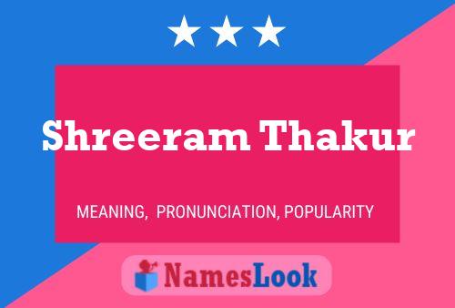 Shreeram Thakur பெயர் போஸ்டர்