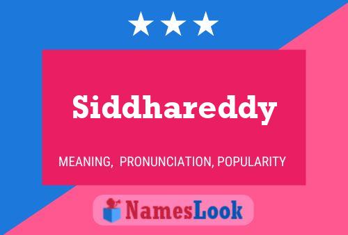 Siddhareddy பெயர் போஸ்டர்