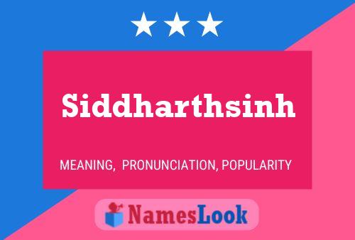 Siddharthsinh பெயர் போஸ்டர்