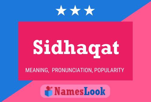 Sidhaqat பெயர் போஸ்டர்