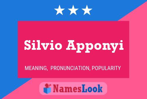 Silvio Apponyi பெயர் போஸ்டர்