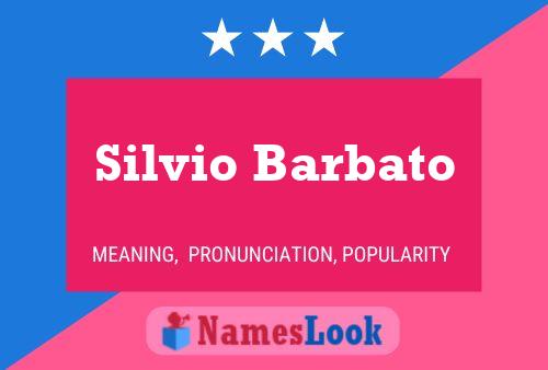 Silvio Barbato பெயர் போஸ்டர்