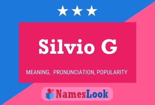 Silvio G பெயர் போஸ்டர்