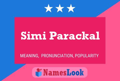 Simi Parackal பெயர் போஸ்டர்