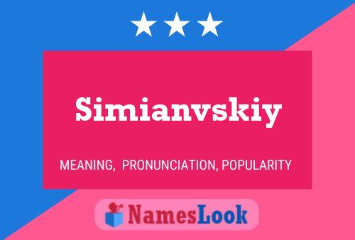 Simianvskiy பெயர் போஸ்டர்