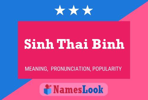 Sinh Thai Binh பெயர் போஸ்டர்