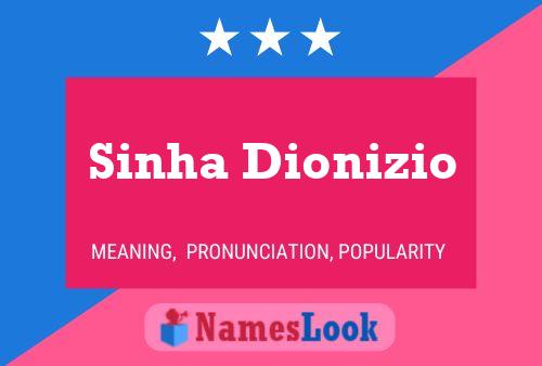 Sinha Dionizio பெயர் போஸ்டர்