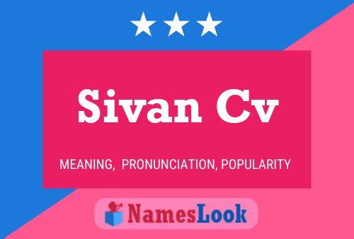 Sivan Cv பெயர் போஸ்டர்