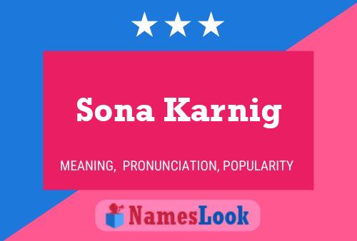 Sona Karnig பெயர் போஸ்டர்