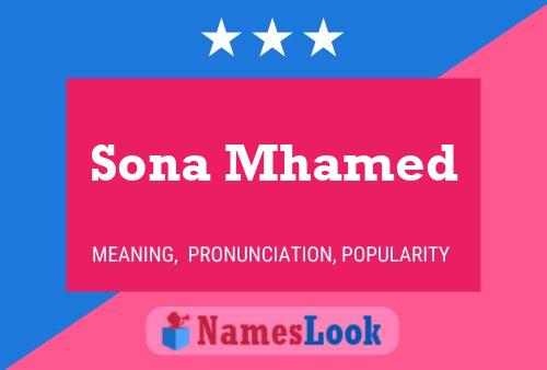 Sona Mhamed பெயர் போஸ்டர்