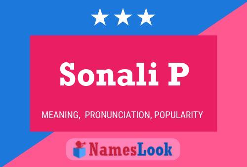 Sonali P பெயர் போஸ்டர்