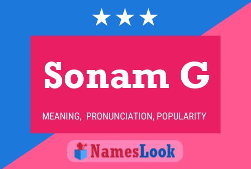 Sonam G பெயர் போஸ்டர்